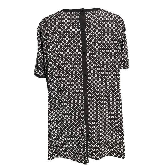 ANNE KLEIN Button-Up Back Blouse Top Women’s Short Sleeves 0X - Picture 4 of 5